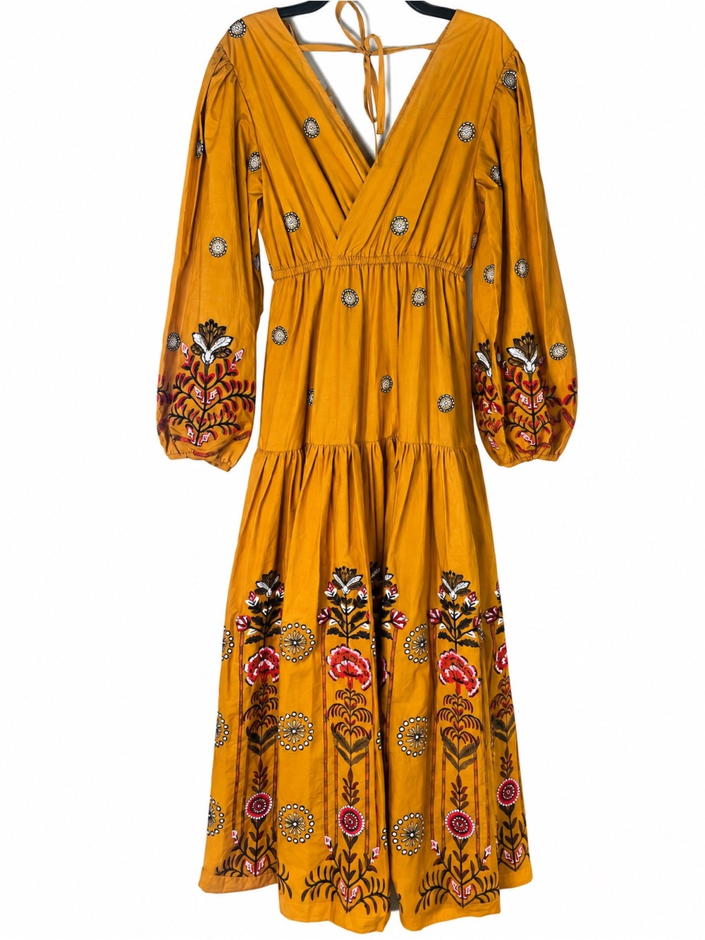 A Loves A Dark Blaze Embroidered Boho Maxi Dress Size S - Picture 7 of 16